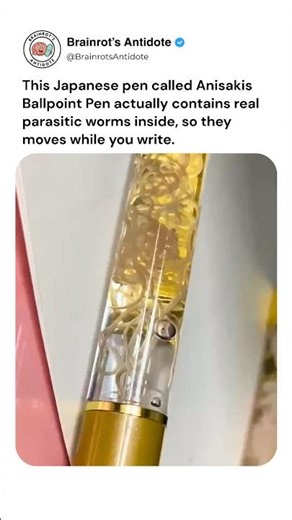 This Pen Has Live Worms Inside #cool #japan