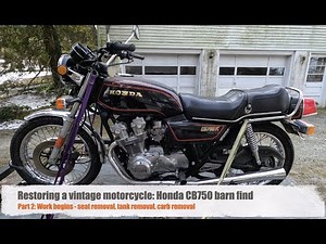Honda CB750 Restoration - Part 2 - Carb Removal