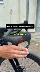 Too much reach? Fixed in seconds ✅ SRAM brake lever reach adjustment 🚴 A small tweak brings the lever right where your fingers expect it. Have you dialed yours in yet? . . . #cyclingtips #biketips #sram #brakelever | Jukka Aallikko