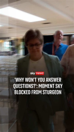 Nicola Sturgeon refused to answer questions from Sky's Connor Gillies about her estranged husband Peter Murrell after he admitted embezzling £400,000 from the Scottish National Party. #snp #scottishpolitics #nicolasturgeon