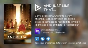 Ver And Just Like That... en streaming