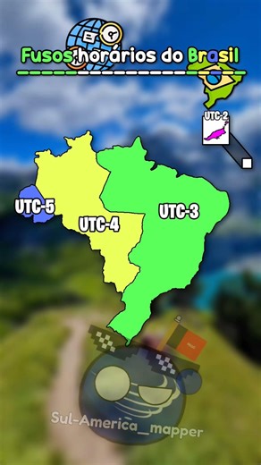Fusos horários do Brasil #geografia #mapguide #map #mapas #mapping #mapper #brasil