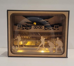 Lighted Baseball Stadium Shadow Box - Etsy
