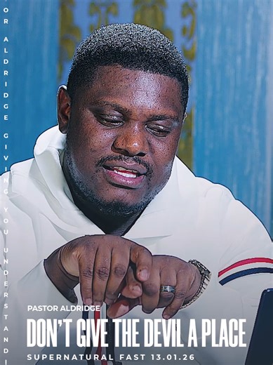 Do not give a place to the devil! His influence can be brocken in any area in any person's life! Pastor Aldridge