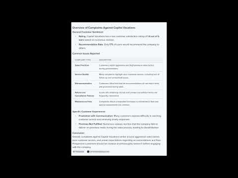 Beware. .Scammers Capital Vacations