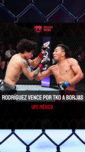 🇵🇪 Kevin Borjas cae en UFC México 🇲🇽 Noche difícil para nuestro compatriota. Kevin Borjas empezó bien, mostrando intención y agresividad en el primer round, pero Imanol Rodríguez aguantó el vendaval y en el segundo asalto y cerró el combate por TKO. #mma #peru #artesmarcialesmixtas #viral #kevinborjas