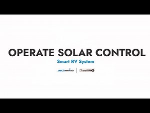 Operate Solar Control - JAYCOMMAND and TravelLINK Smart RV Systems, Pro Tablet
