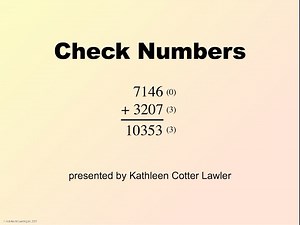 Check Numbers