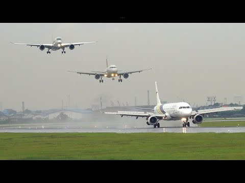 ✈️🇲🇨1 HOUR JAKARTA Airport Plane Spotting + Aircraft & Flight Route Information Subtitles !