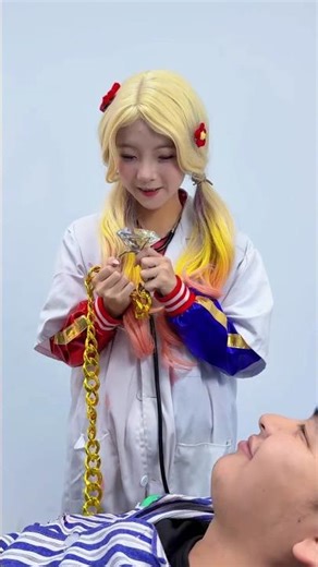 A gold chain came out of Kallu's mouth. 🤔~mini wood toy - woodworking art skills / crafts / #shorts