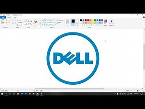 How to draw DELL Logo in Computer using MS Paint | Dell logo Drawing.