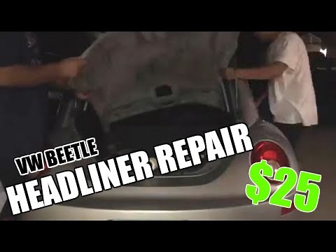 VW BEETLE/BuG HEADLINER REPAIR FOR CHEAP!!!