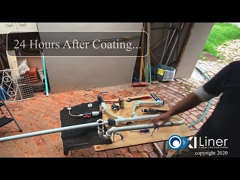 Oxi Liner - Epoxy Lining in a 40mm PVC Pipe - Using Pressurised air