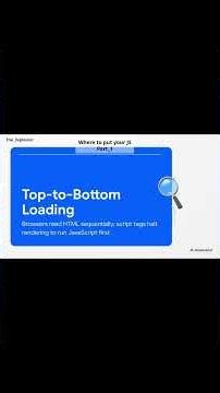 Where to put your JS part 1