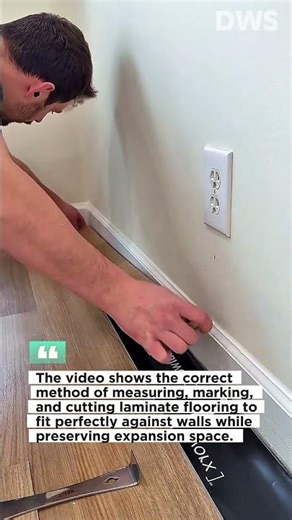 How to Cut Laminate Flooring Perfectly Along the Wall | Clean Edge Installation