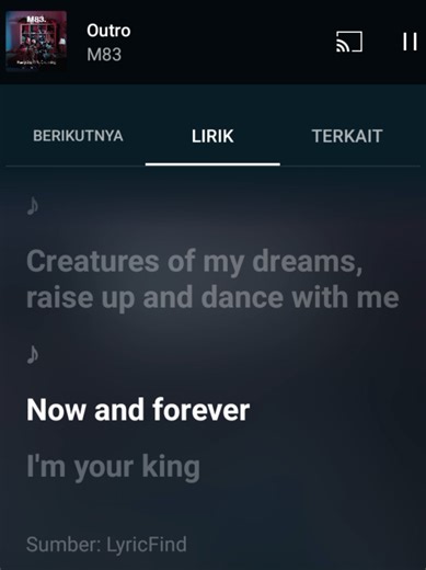 Lirik Lengkap Outro oleh M83