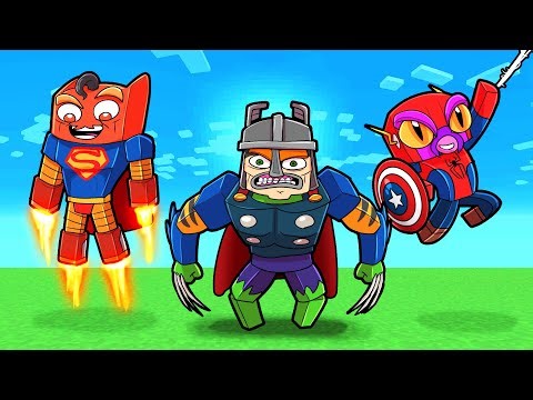 MANHUNT SUPERHERO RANDOMIZER! (1 Hunter vs 2 Speedrunners)