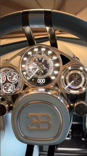 dashboard and steering wheel of the Bugatti Tourbillon the Chiron's hybrid successor