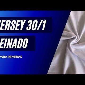 Jersey 30/1 peinado 100% algodón. Para la confección de remeras.