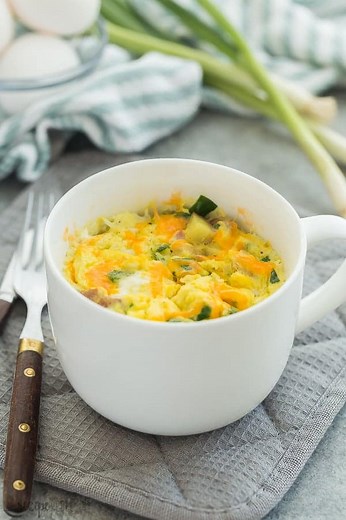 Breakfast in a Mug - easy, healthy breakfast casserole!