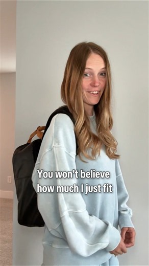 This backpack compresses to NOTHING ✈️ #travelhack #packinglife #backpack