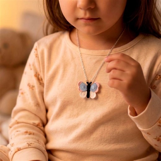 Butterfly Necklace Crochet Pattern, Amigurumi Pendant Tutorial, Crochet Jewelry Tutorial, Beginner Friendly DIY Gift, Cute Accessory PDF - Etsy