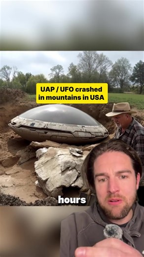 UAP / UFO crashed in mountains in USA#uap #ufo #alien #fyp #foryou | alien crash