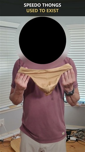 This one reminds me of the old speedo thongs. Speed should bring those back.