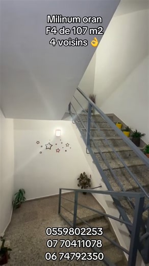 Agent Immobilier Hasnaoui. on Instagram: "agent immobilier hasnaoui vous propose un appartement a #milinum 📍F4 📍107 m2 📍chauffage central 📍climatisation 📍1er etage 📍un seul appartement par palier 📍vue dégagée 📍une cuisine semi équipée 📍un balcon 🟫 disponible des F3 💵 prix : 2 millards 200 négociable 💵 honoraires d’agence 1 % ⚜️ POUR PLUS D’INFORMATIONS CONTACTER NOUS SUR LE NUMÉROS SUIVANT 📞 +213-559-802-253 ✅VOUS AUSSI SI VOUS AVEZ UN BIEN A VENDRE OU A LOUÉ CONTACTER NOUS SUR WHAT