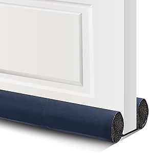 Door Draft Stopper for Bottom of Door,Under Door Draft Stopper,Under Door Gap Filler Bottom,Door Seal Blocks Noise Hot Cold Air,Adjustable 24'' to 38'',Gray Easy Install