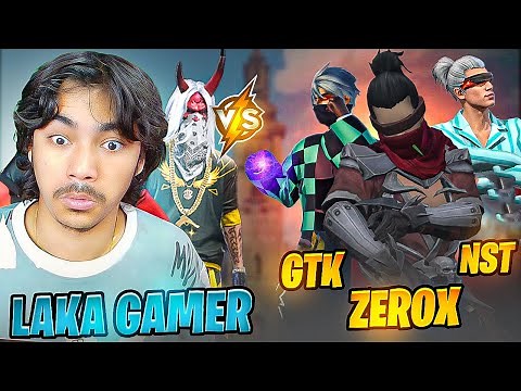 Laka Gamer vs Zerox & Gtk & Nst Twins 😱 Facing New Legends By Old Legends - Garena free fire