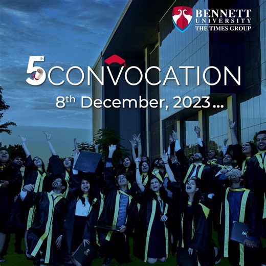 Excitement is in the air! Bennett University gears up for its 5th Annual Convocation on the 8th of December 2023. Let’s come together to commemorate the academic achievements, resilience and the transformative journey of futures. Celebrating the graduating class of 2023! #BennettUniversity #ConvocationCeremony #5thAnnualConvocation #GraduatingCeremony #Classof2023 | Bennett University