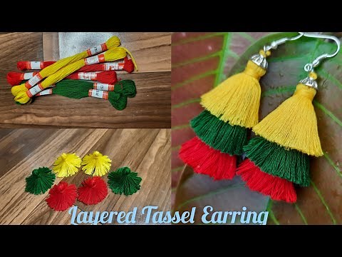 Layered Tassels making| Easy Tassel Earrings method| Diy tassels