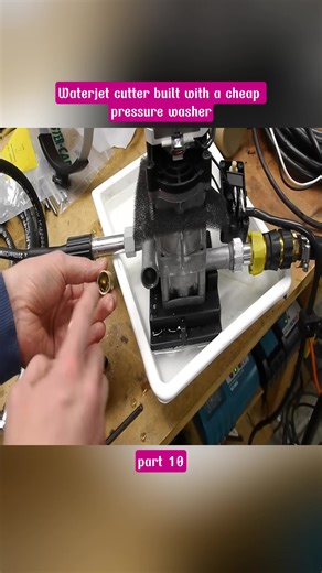 Waterjet cutter built with a cheap pressure washer #WaterjetCutter #DIYProjects #Engineering #PressureWasher #maker
