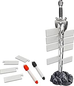 Amazon.com: Initiative Tracker Acrylic Laser Cut Sword in The Stone Base with 12 PCS Erasable Taken Flags Perfect for D&D, Dungeons & Dragons, Pathfinder and Other Tabletop RPG : Toys & Games