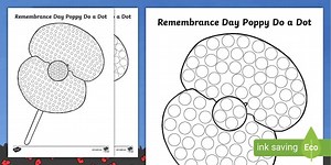 Remembrance Day Poppy Do a Dot Activity