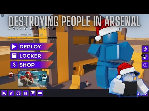 Destroying people in arsenal (roblox)