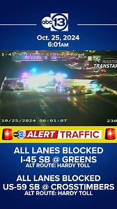 TRAFFIC ALERT: Major accidents for 2 different inbound freeways causing full closures. Join us right now on ABC13 to find out more. Tap the link in our bio or tap here --> https://abc13.com/watch/live/ | ABC13 Houston