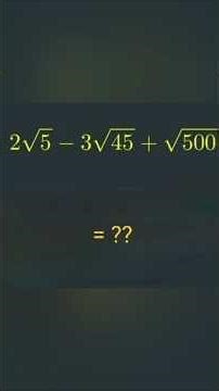 Solve This in Seconds! 😲 Radical Simplification #Shorts