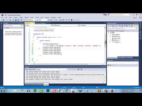051 - C - Create C# ListBox and Add Values By Array