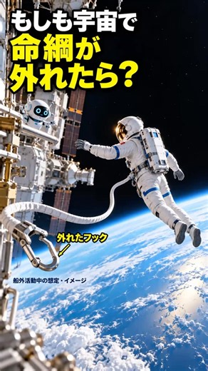 もしも宇宙で命綱が外れたら、どうなる？