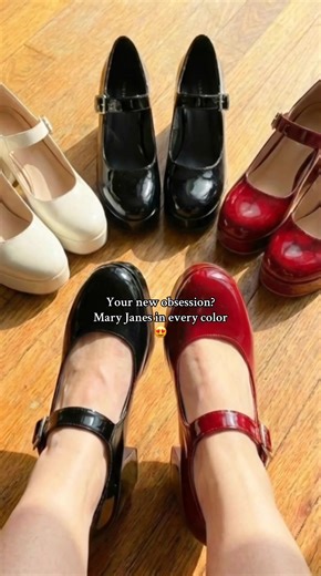 Red,black,or white?What’s your pick?#heels #shoes #maryjanes #comfortableshoes #womenfashion