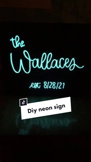 DIY neon sign #ElWire #CraftTok #Diy #Crafting