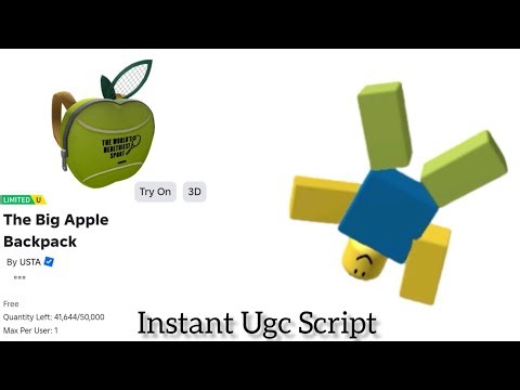 Instant ugc script big apple backpack 🎒