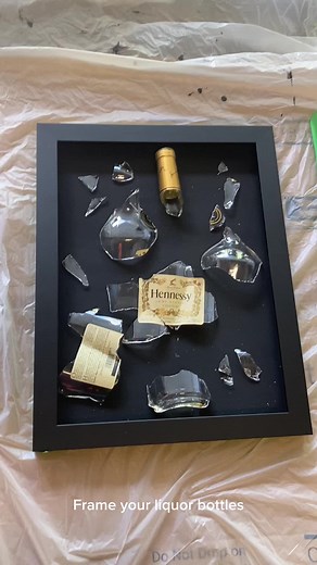 We frame liquor bottles with high quality materials. #fyp #resinart #art #dyi #frame #decor #like