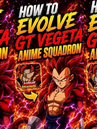 HOW TO EVOLVE GT VEGETA IN ANIME SQUADRON #roblox #animesquadron
