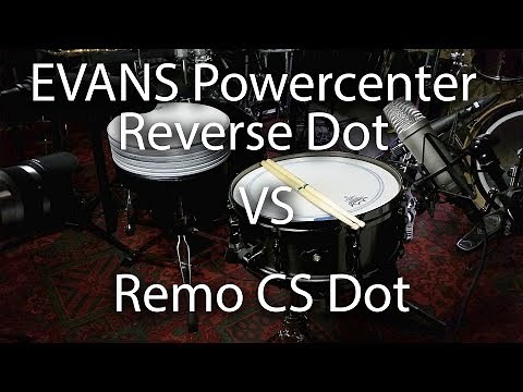 Evans Powercenter Reverse Dot vs Remo CS Dot on Snare