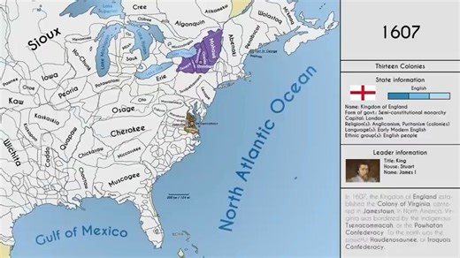 Map Of The Growth of The US From 1607 to 2022 In 60 Seconds | Brilliant Maps