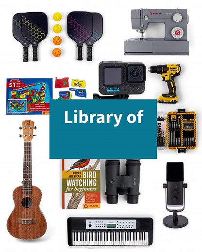 The Library of Things has arrived! You can now borrow items like telescopes, drill kits, ukuleles, kids' floor puzzles, and more from participating FVRLibraries. Individuals with resident and non-resident cards can now begin to place holds on items using your library card. Search the full collection here: https://fvrlibraries.org/LOT | Stevenson Community Library