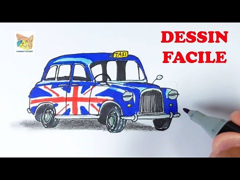 comment dessiner un taxi anglais